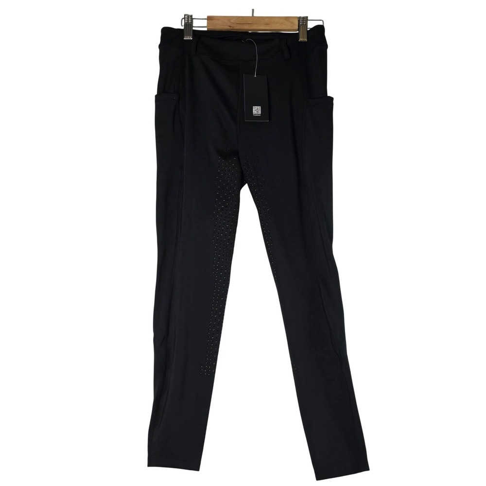 Beroy GIRLS Horse Riding Tights Full Seat Silicone Grip Breeches Black XL NWT